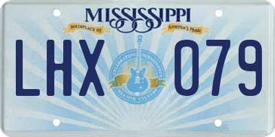 MS license plate LHX079