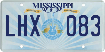 MS license plate LHX083