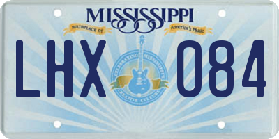 MS license plate LHX084