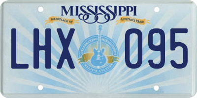 MS license plate LHX095