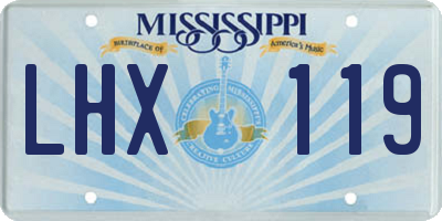 MS license plate LHX119