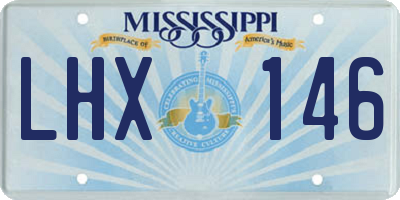 MS license plate LHX146