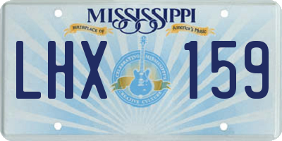 MS license plate LHX159