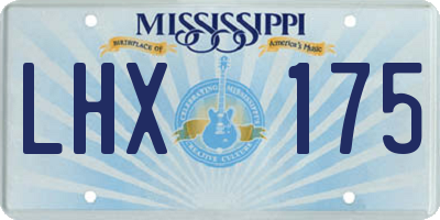 MS license plate LHX175
