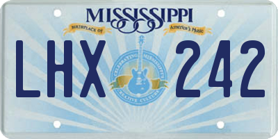 MS license plate LHX242