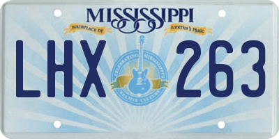 MS license plate LHX263