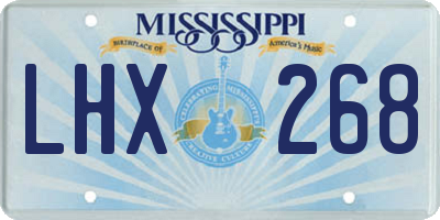 MS license plate LHX268