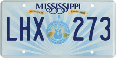 MS license plate LHX273