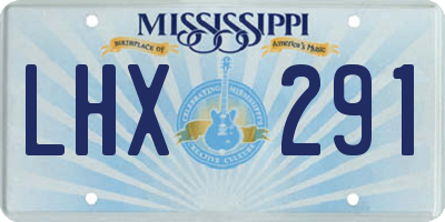 MS license plate LHX291
