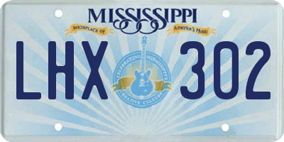 MS license plate LHX302