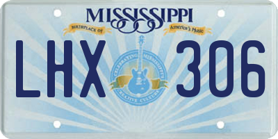 MS license plate LHX306