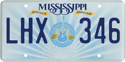MS license plate LHX346