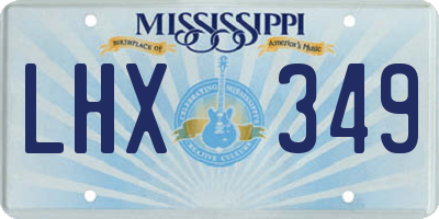 MS license plate LHX349