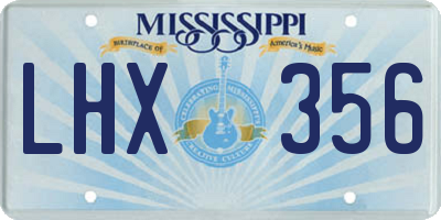 MS license plate LHX356