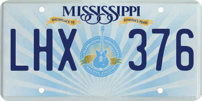 MS license plate LHX376