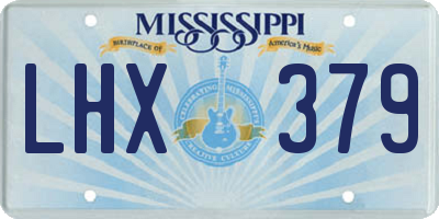 MS license plate LHX379