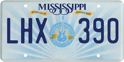 MS license plate LHX390