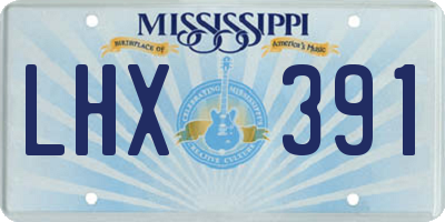 MS license plate LHX391