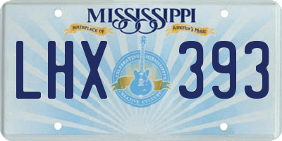 MS license plate LHX393