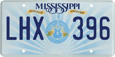 MS license plate LHX396