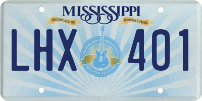 MS license plate LHX401