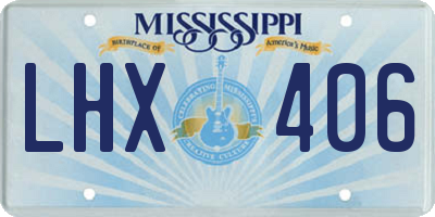 MS license plate LHX406