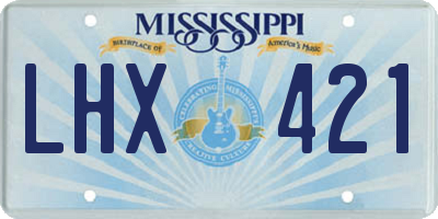 MS license plate LHX421