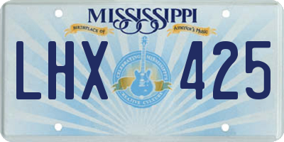 MS license plate LHX425