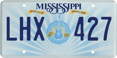 MS license plate LHX427