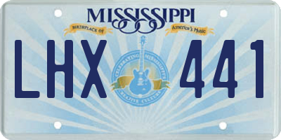 MS license plate LHX441