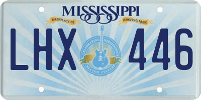 MS license plate LHX446