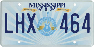 MS license plate LHX464