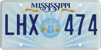 MS license plate LHX474