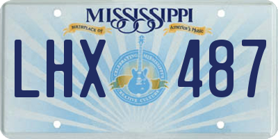 MS license plate LHX487