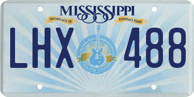 MS license plate LHX488