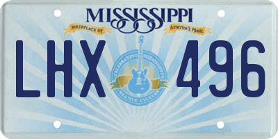 MS license plate LHX496