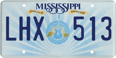 MS license plate LHX513