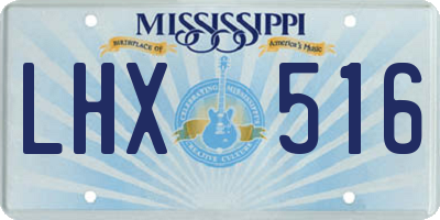 MS license plate LHX516