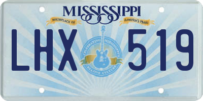 MS license plate LHX519