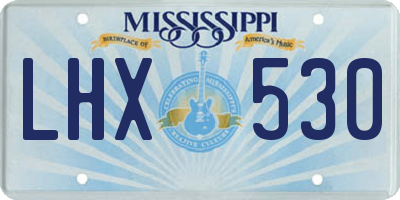 MS license plate LHX530