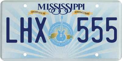 MS license plate LHX555