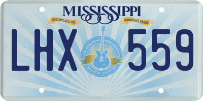 MS license plate LHX559