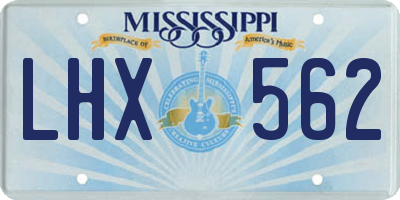 MS license plate LHX562