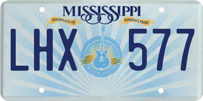 MS license plate LHX577