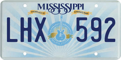 MS license plate LHX592
