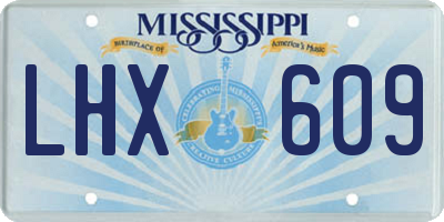 MS license plate LHX609
