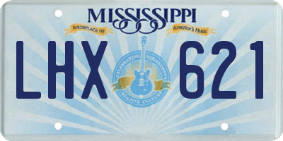 MS license plate LHX621