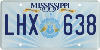 MS license plate LHX638