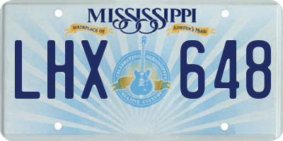 MS license plate LHX648