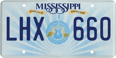 MS license plate LHX660